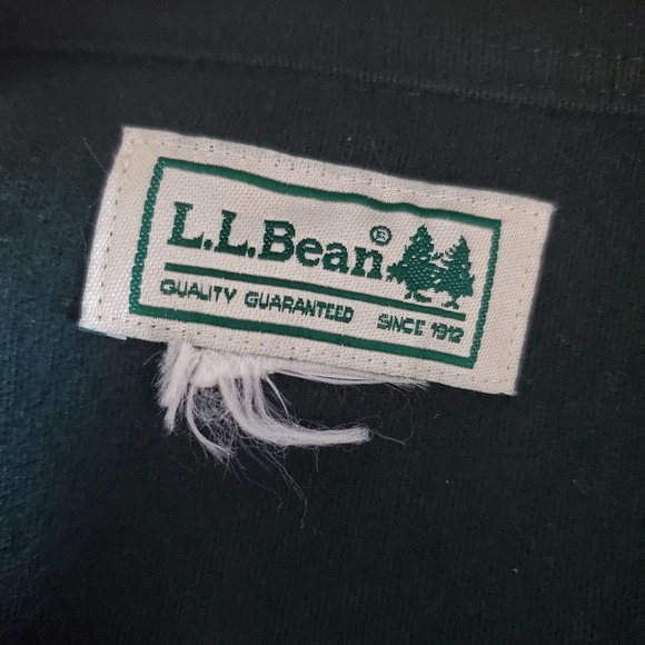 L.L. Bean Green Flannel Size XL - Picture 3 of 5